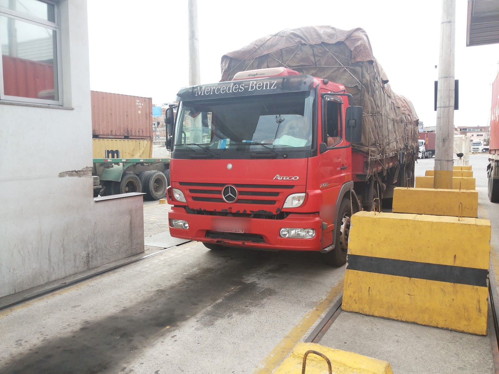 Arriving at the port terminal, Vitória